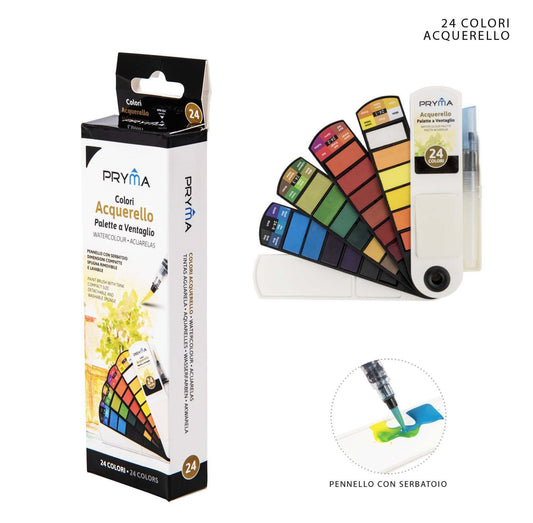 PRYMA acquerello palette ventaglio 24pz
