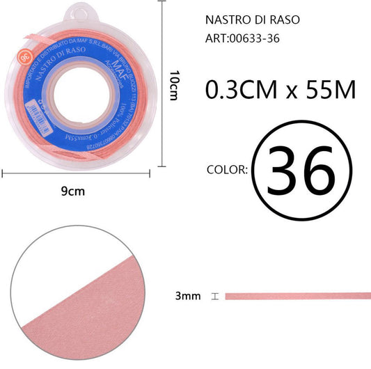 NASTRO di raso 0,3cmx55m 36