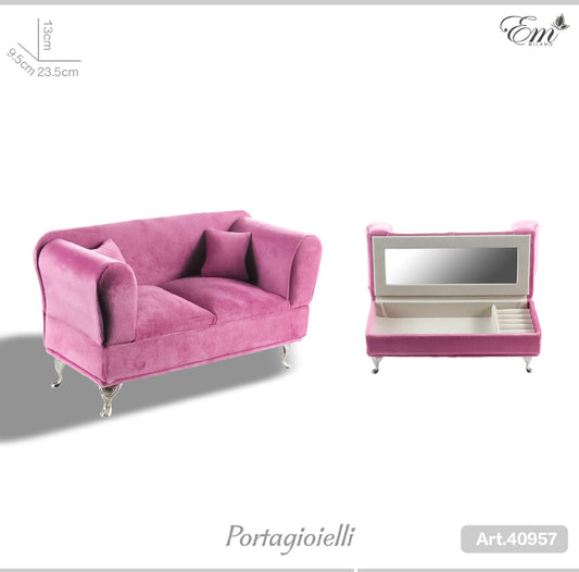 Portagioielli mini divano fucsia art.40957