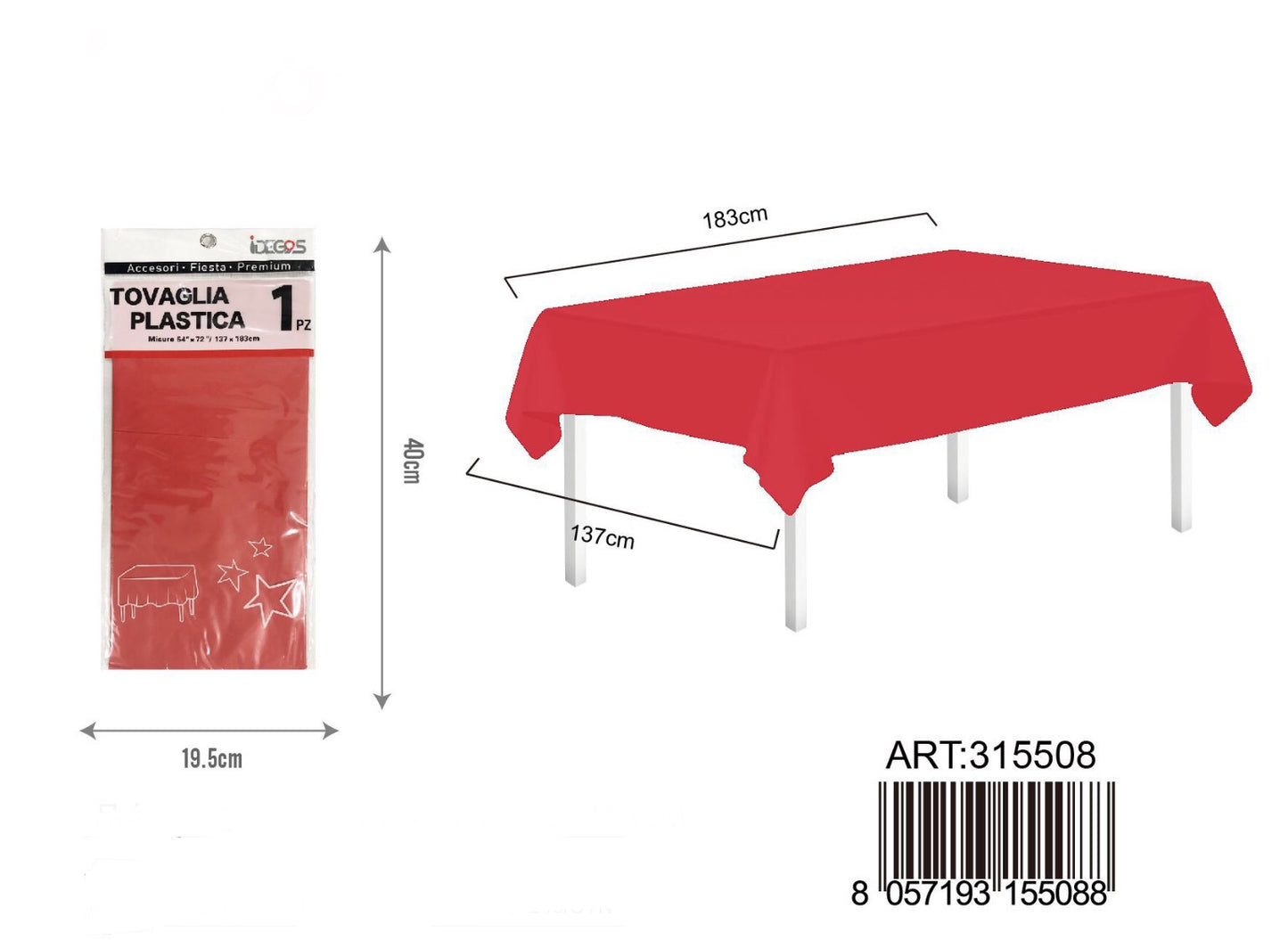 TOVAGLIA plastica 137x183cm