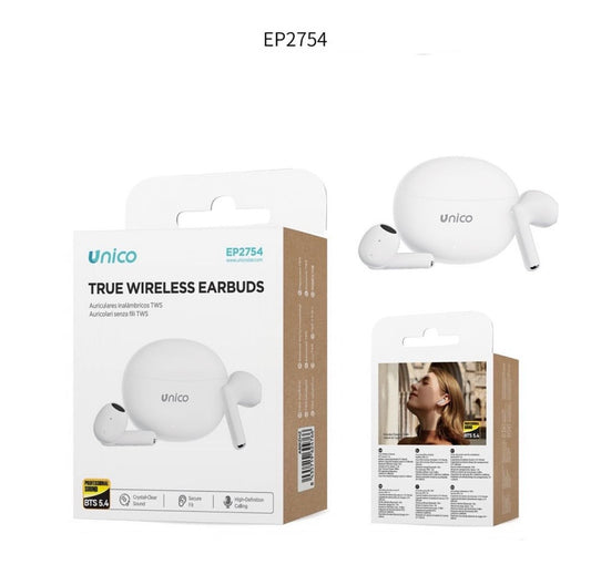 UNICO EP2754 AURICOLARI BLUETOOTH TWS BIANCO