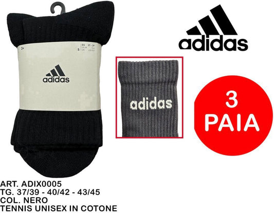CALZINO  TENNIS unisex cotone 3paia