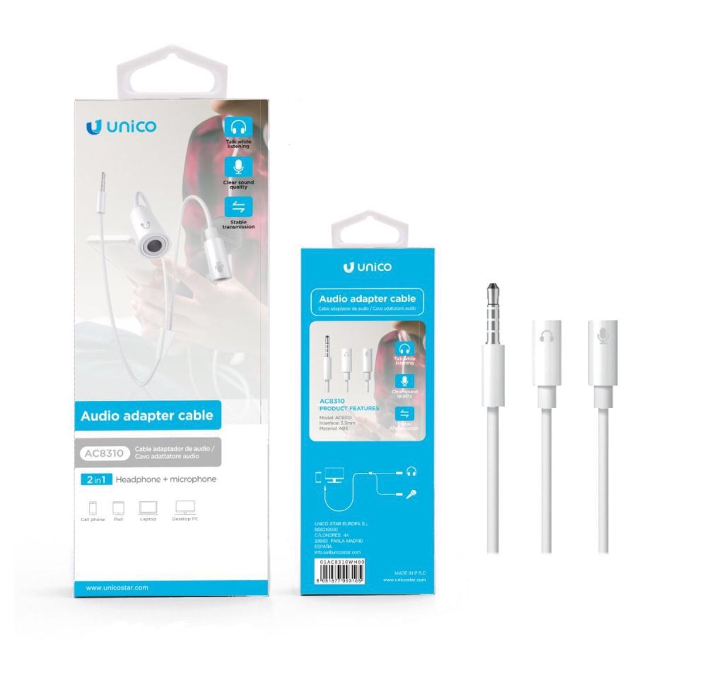 UNICO audio adapter cable AC8310