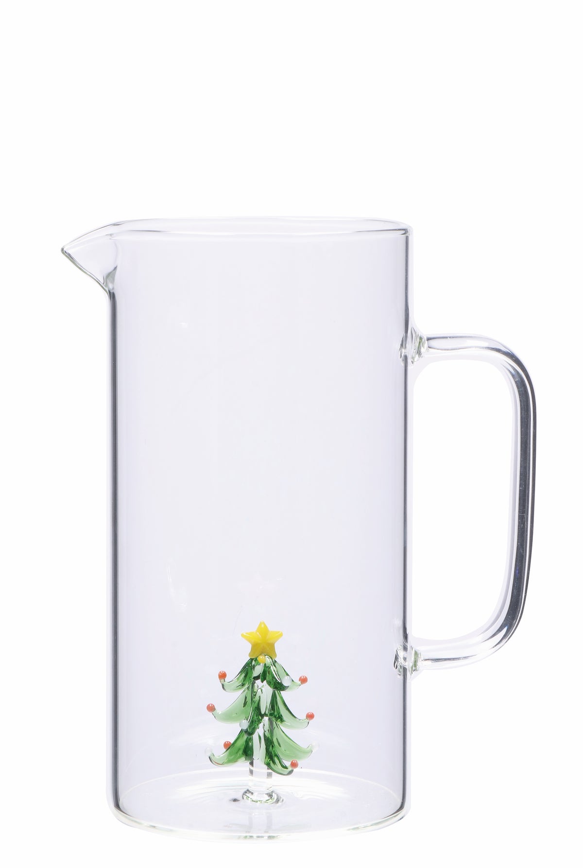 NATALIZIA CARAFFA IN VETRO CON FIGURA 3D 16X10Xh20cm  1.2l