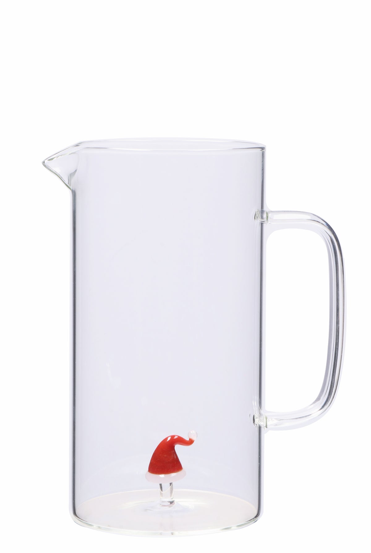 NATALIZIA CARAFFA IN VETRO CON FIGURA 3D 16X10Xh20cm  1.2l