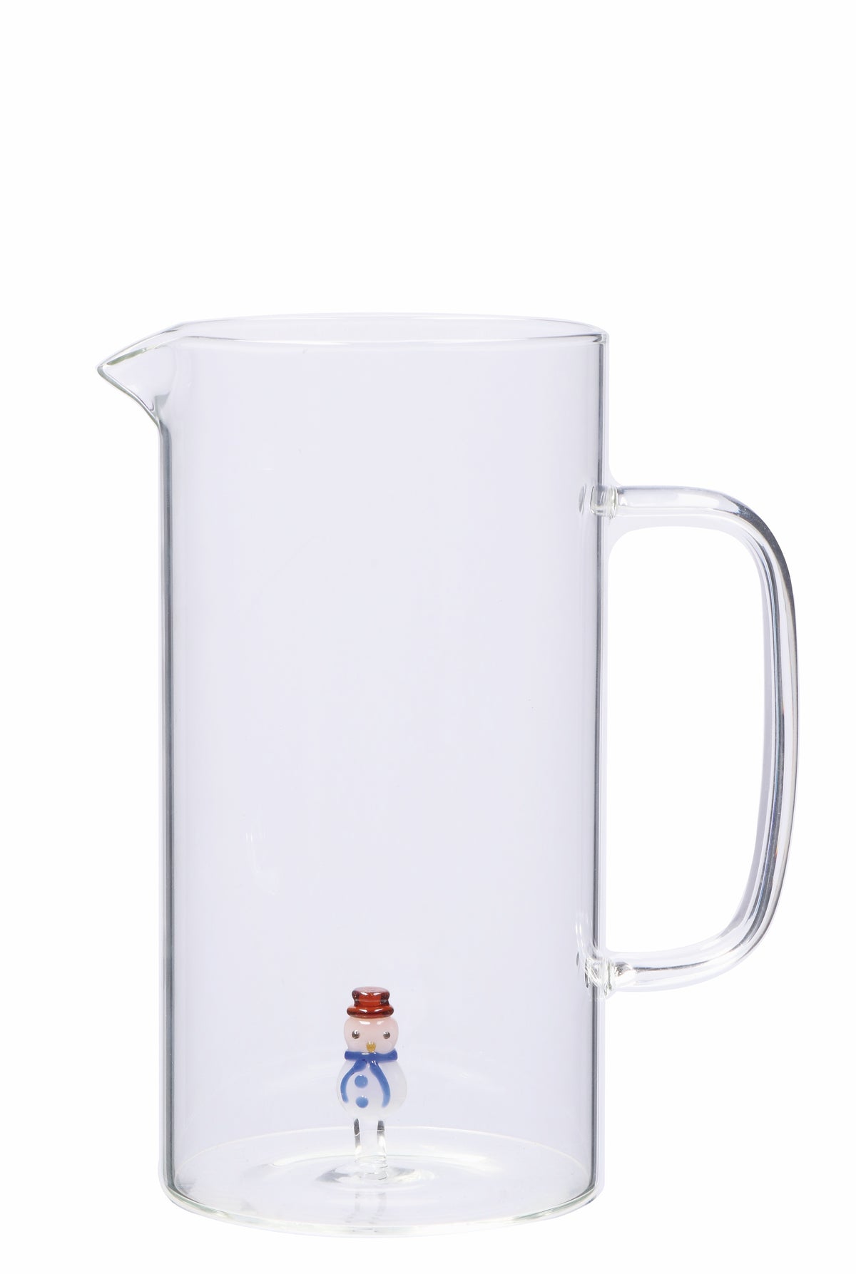 NATALIZIA CARAFFA IN VETRO CON FIGURA 3D 16X10Xh20cm  1.2l