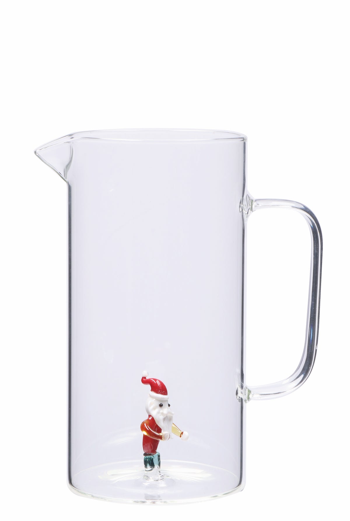 NATALIZIA CARAFFA IN VETRO CON FIGURA 3D 16X10Xh20cm  1.2l