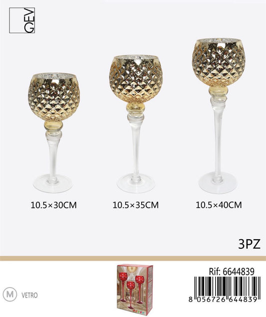 VASO vetro 3pz