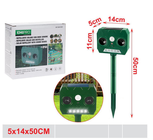 EMI REPELLENTE SOLARE CON ONDE SONORE 14*5*50CM