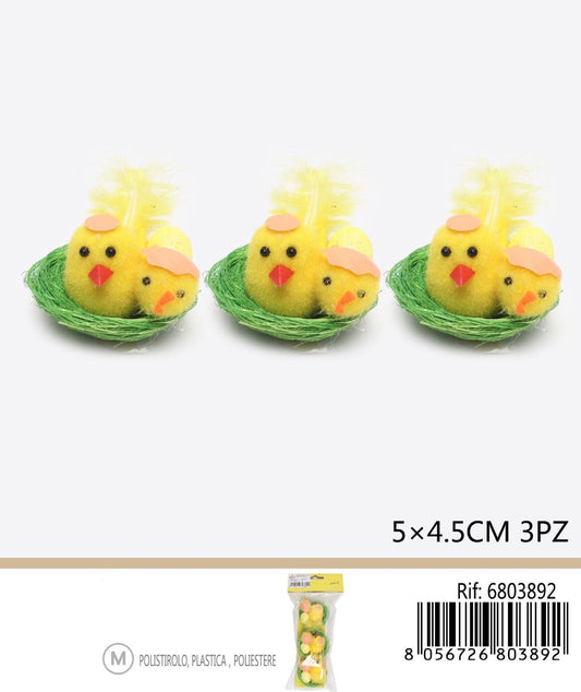 NIDO decorativo 5x4.5cm 3pz