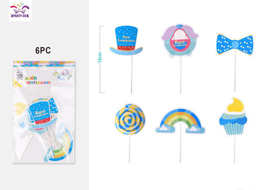 Accessori torta tema blu