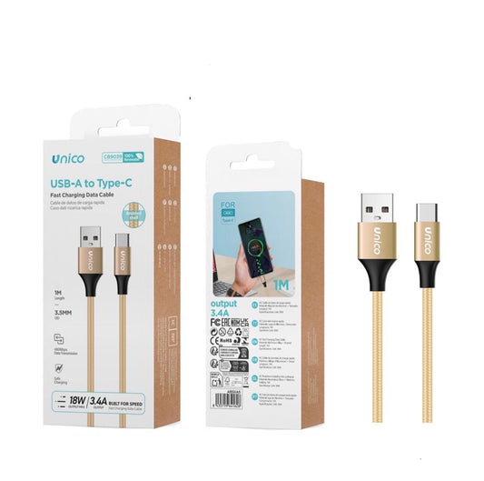 UNICO CAVO RICAICA USB-A TO TYPE-C CB9039