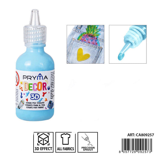 PRYMA colore tessuto 3D paintex 30ml celeste