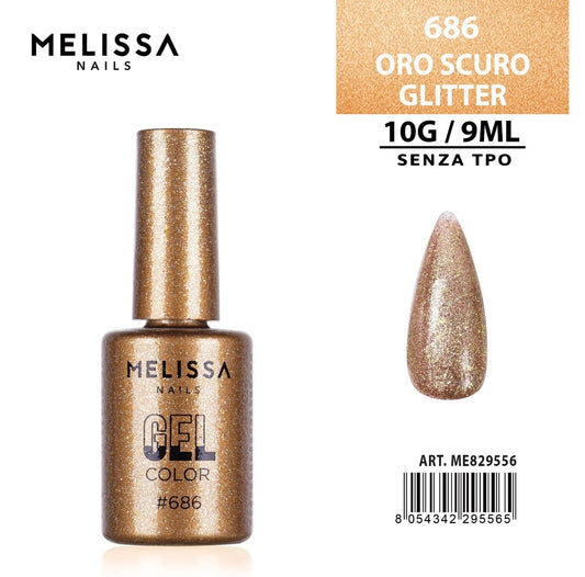 MELISSA SMALTO GEL UNGHIE 9ML N.686 ORO SCURO GL.