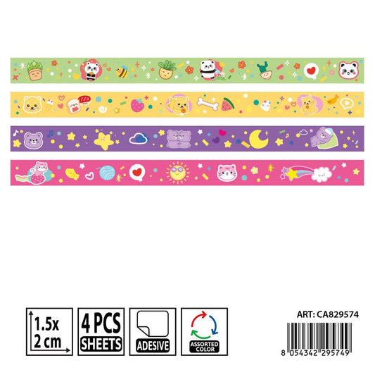 PRYMA L/KAWAII NASTRO ADESIVO CARTA 1.5CMX2M 4PZ