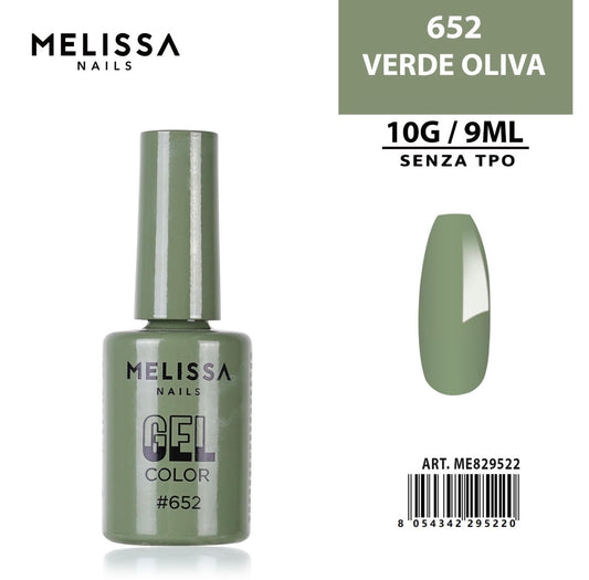 MELISSA SMALTO GEL UNGHIE 9ML N.652 VERDE OLIVA