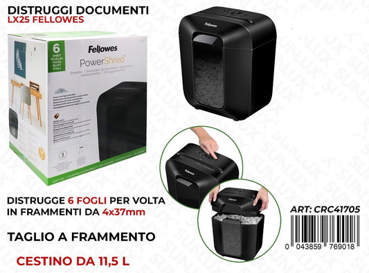 FELLOWES distruggi documenti Lx26 6ff