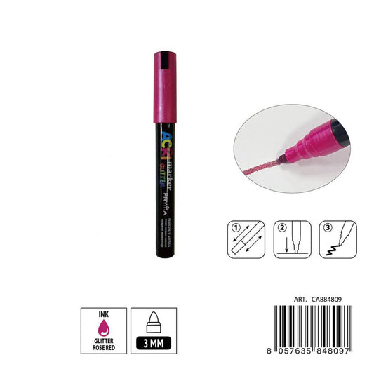 PRYMA marcatore acrilico 3mm N.143 rosa glitter