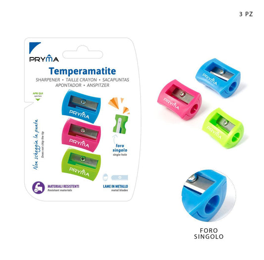 PRYMA temperino 1foro 3x2cm 3pz