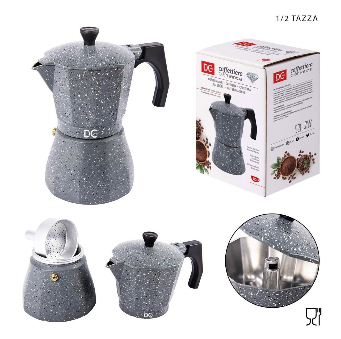 DC CASA caffettiera 1/2 tazza