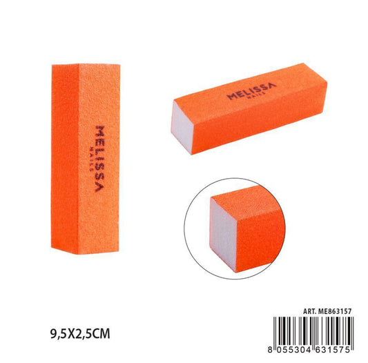 MELISSA block buffer per unghie 9,5x2,5cm arancione fluo