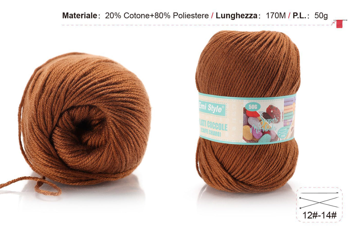 Filati coccole caffè chiaro S07 50g