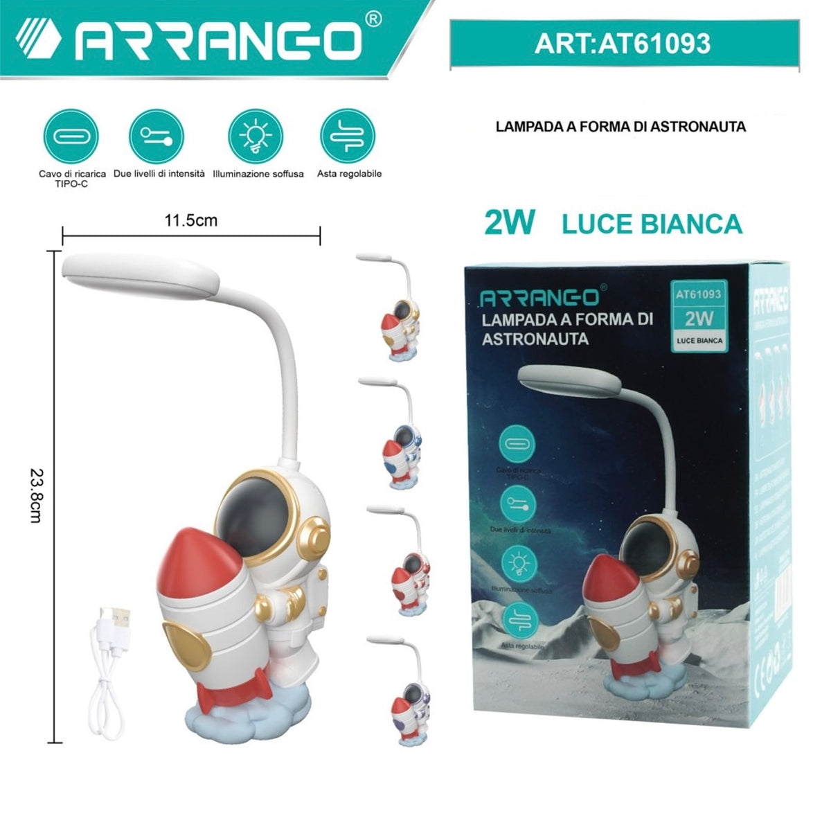 ARRANGO LAMPADA A FORMA DI ASTRONAUTA AT61093