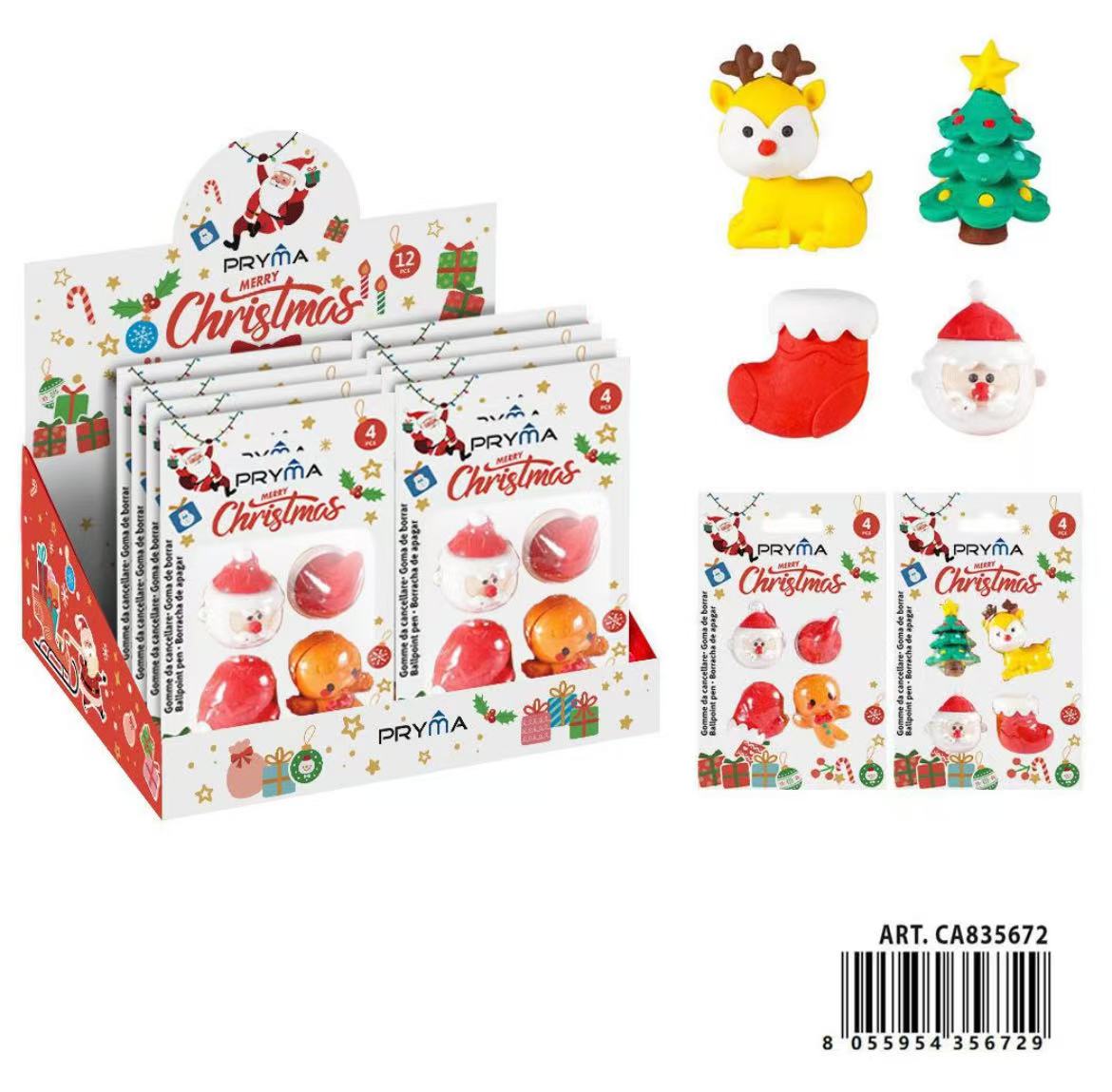 NATALIZIA PRYMA GOMMA CHRISTMAS 4PZ