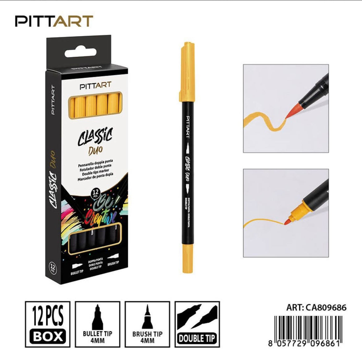 PRYMA   PENNARELLO DUO D/PUNTA   YELLOW NAPLES