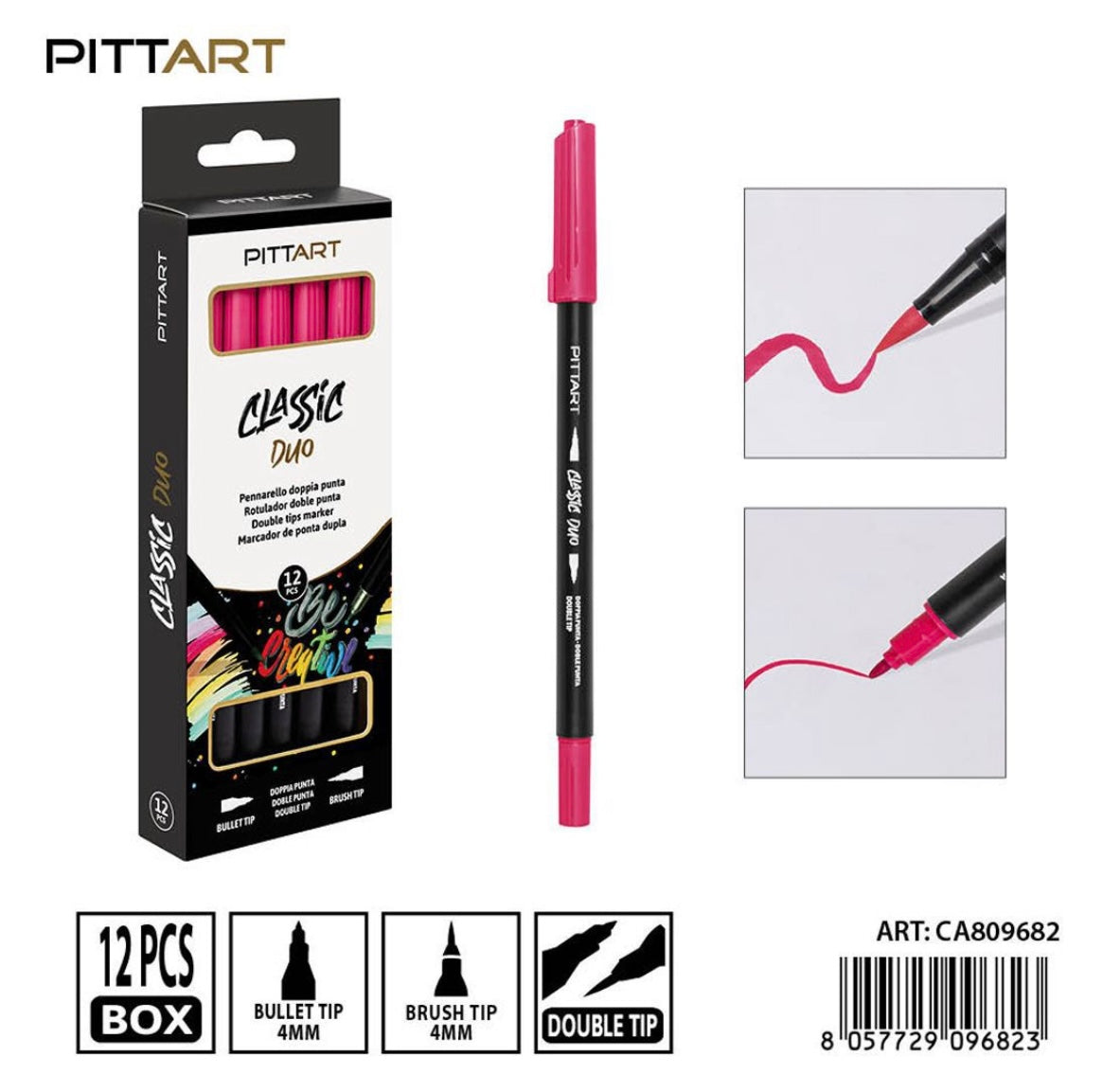 PRYMA   PENNARELLO DUO D/PUNTA   020 PINK RED