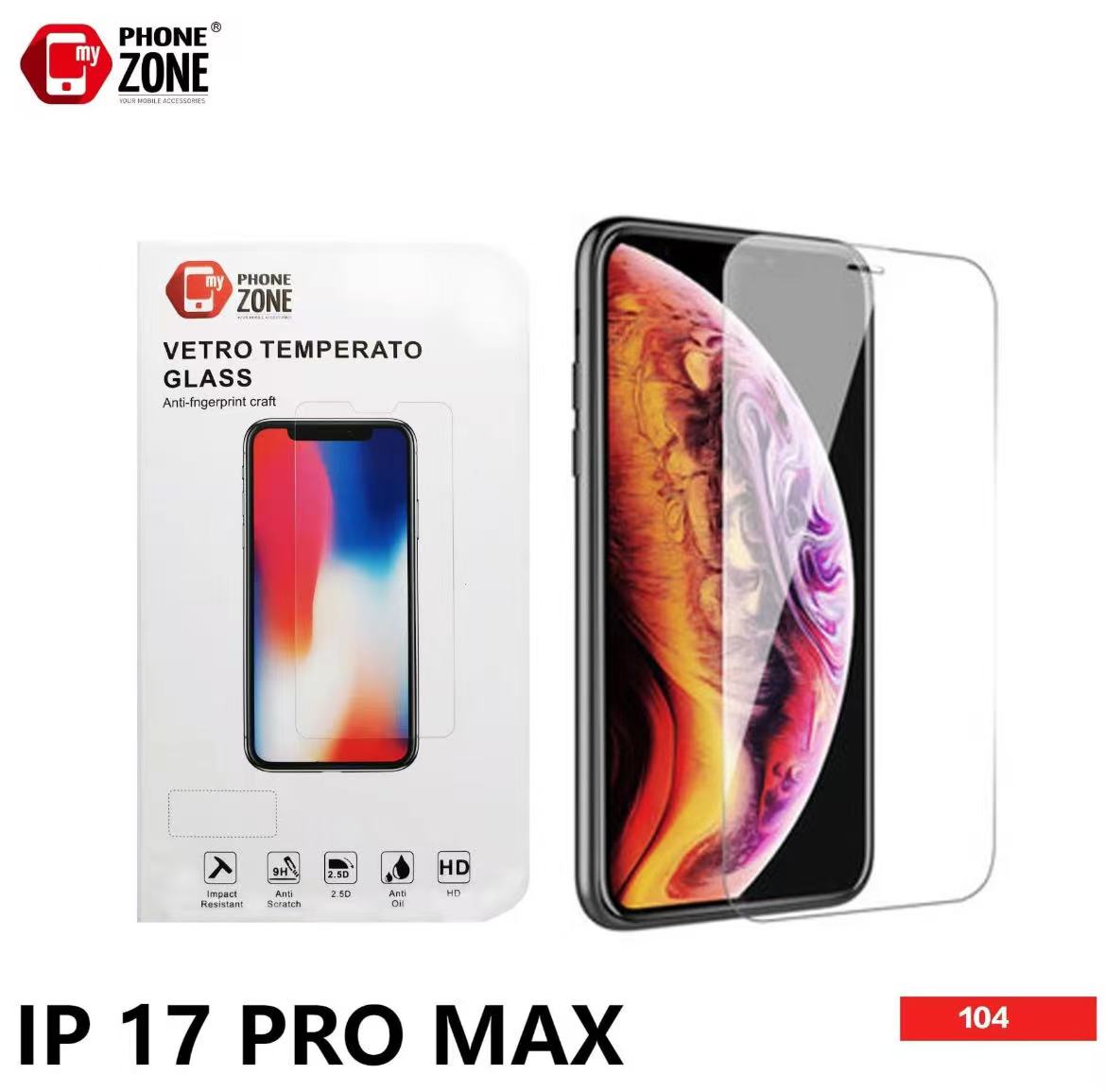 VETRO TEMPERATO IP 17 PRO MAX