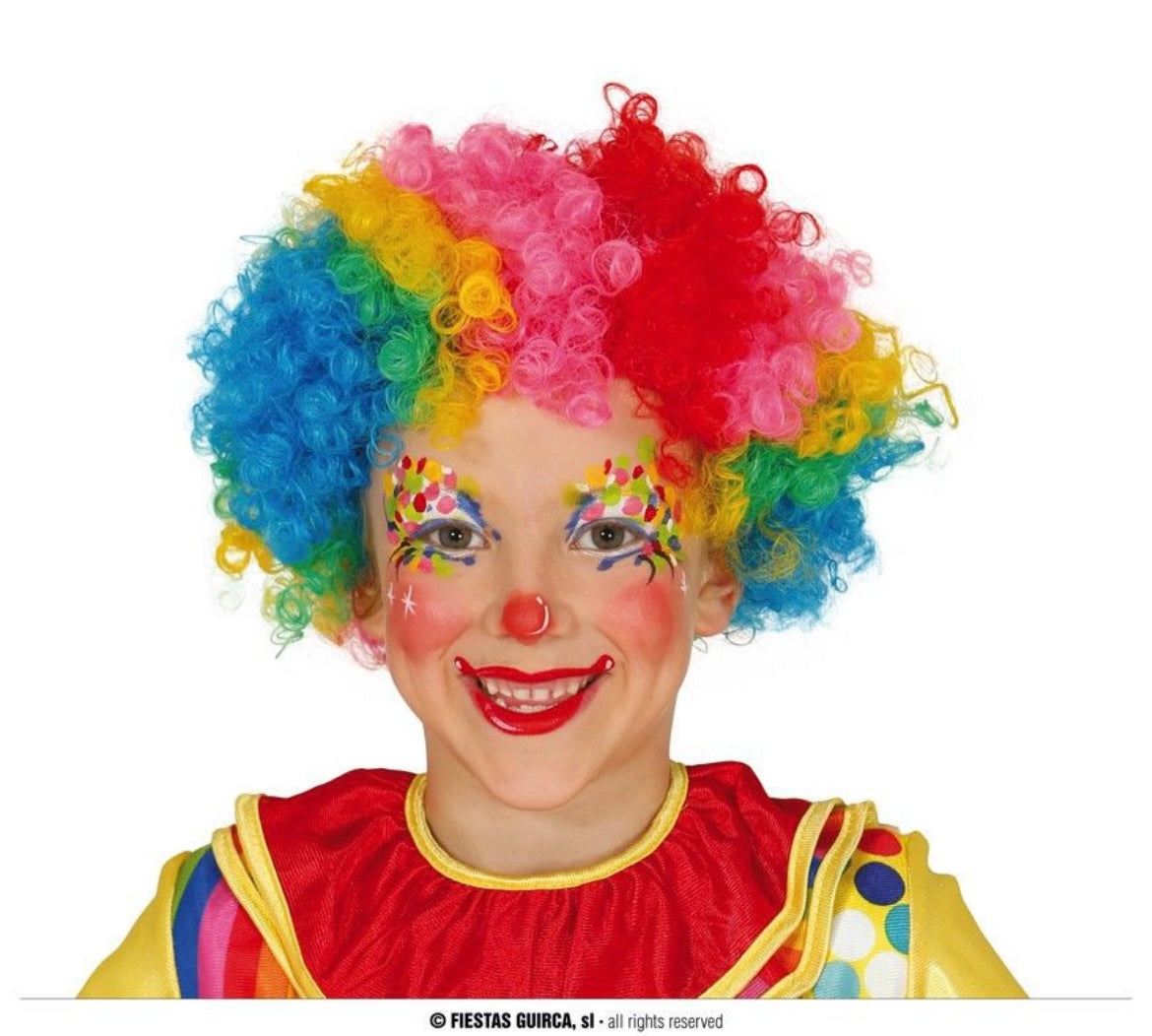 Parrucca per pagliaccio multicolor