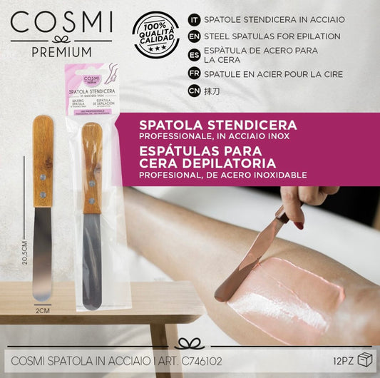COSMI PREMIUM SPATOLA INOX LAMA DRITTA