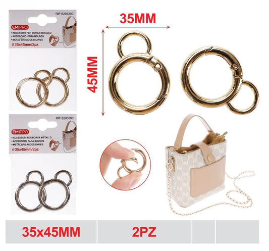 EMI ACCESSORI PER BORSA METALLO 5*35*45MM 2PZ