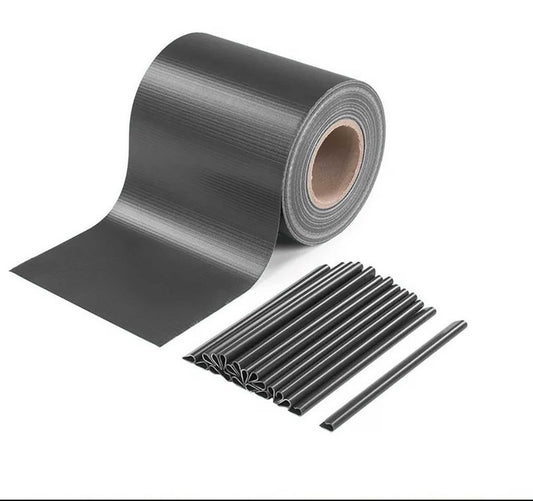 FRANGIVISTA PVC 19CMX35MT ANTRACITE 25 CLIPS NERO