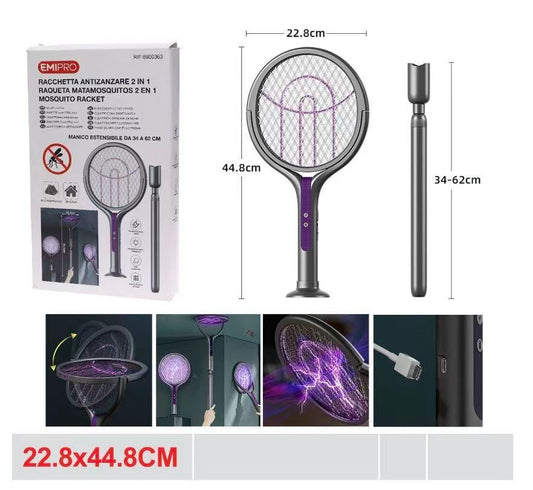 EMI RACCHETTA ANTIZANZARE 2 IN 1