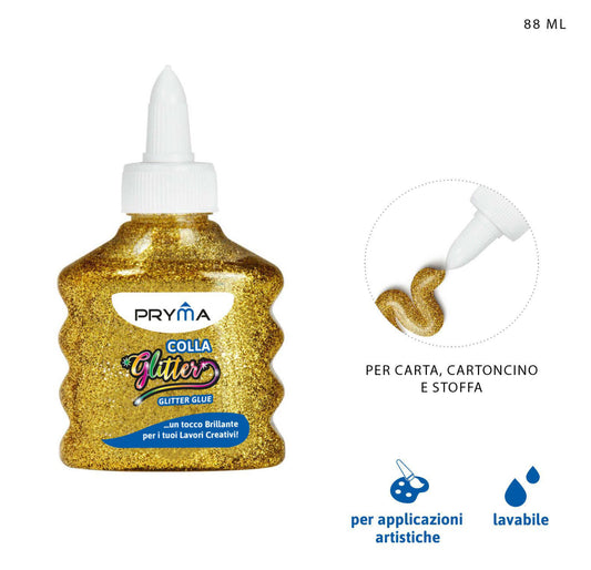 PRYMA colla glitter 88ml  oro