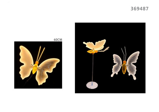 LUCE CALDA farfalla statica 60cm