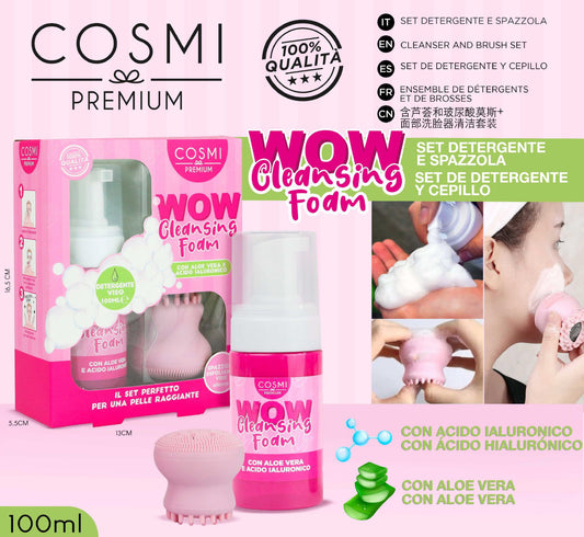 COSMI set detergente viso con acido ialuronico con Aloe Vera 100ml
