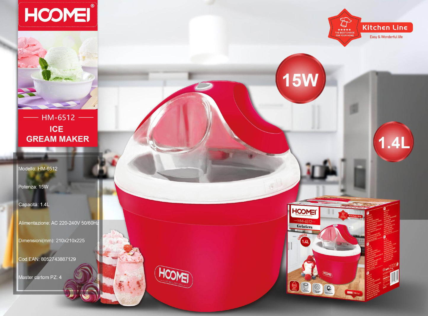 HOOMEI ice cream maker HM-6512