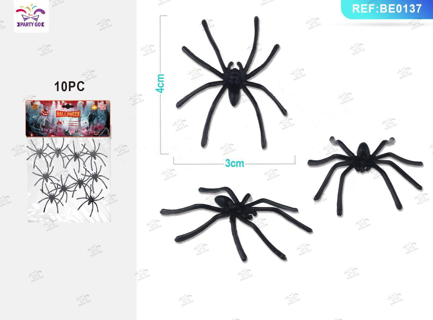 HALLOWEEN  ragni nero 10pz
