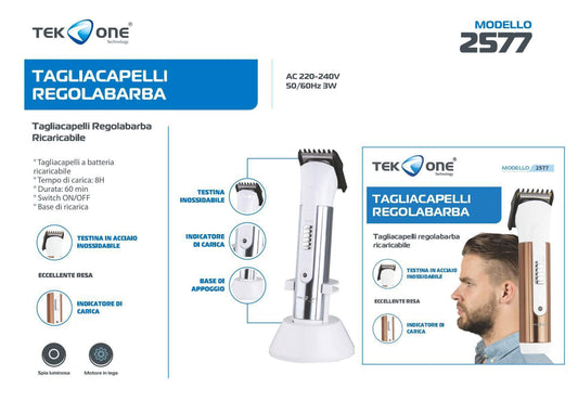 TEK ONE tagliacapelli regolabarba mod.2577