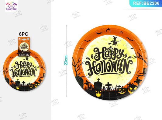 HALLOWEEN piatti di carta 23cm 6pz