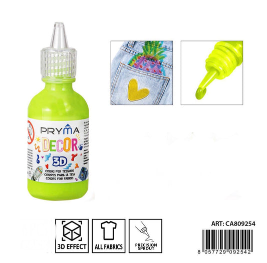 PRAMA colore tessuto 3D paintex 30ml verde