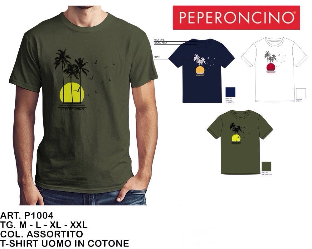 T-SHIRT uomo in cotone P1004