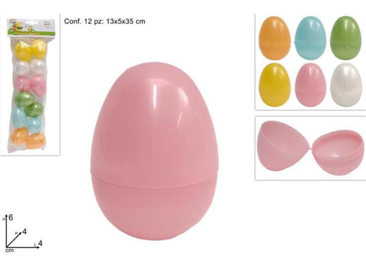 PAsQUA scatola uova uova colori perlati 6cm 12pz