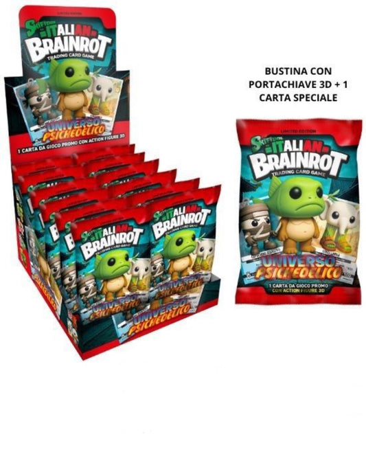 ITALIAN BRAINROT bustine  con portachiavi 3D originale