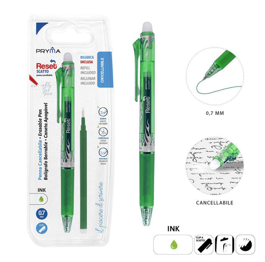 PRYMA Penna cancellabile a scatto 0,7mm verde