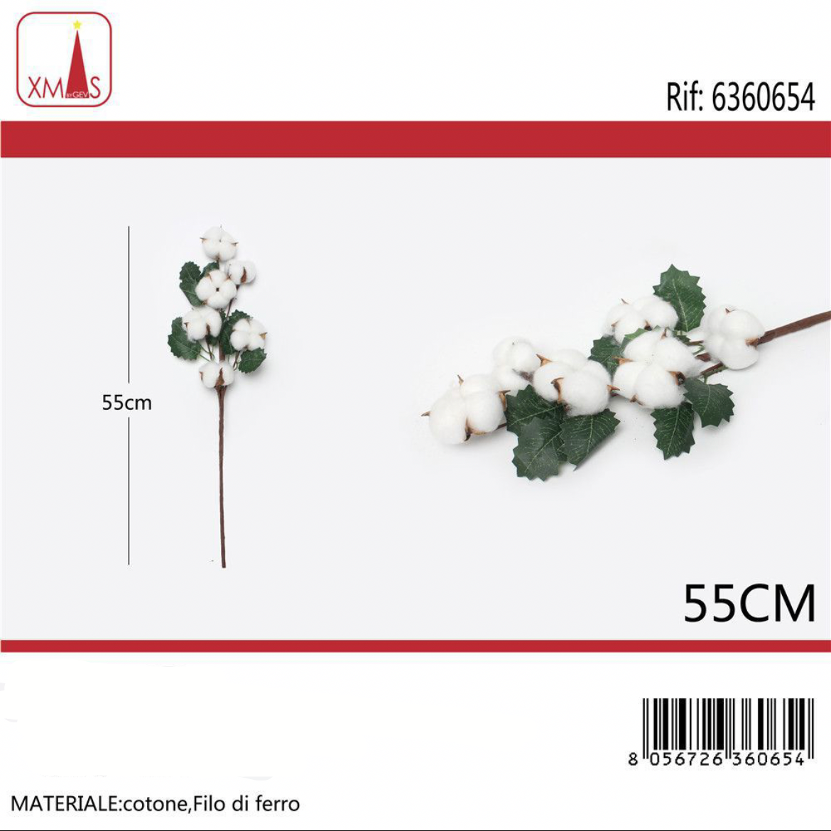 NATALIZIA Fiore natalizia 55cm