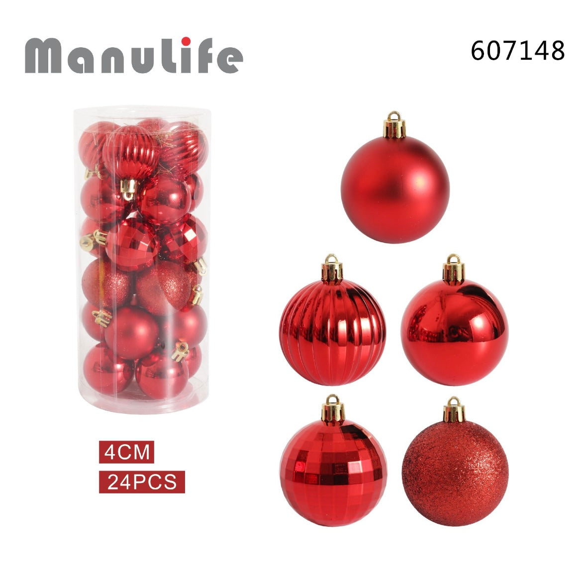 NATALIZIA palline di natale 24pz 4cm